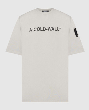 A Cold Wall Бежевая футболка в принт Overdye ACWMTS186