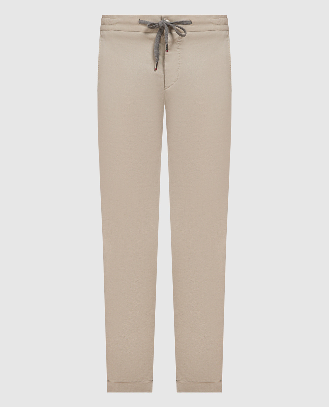Beige CARACCIOLO pants with linen
