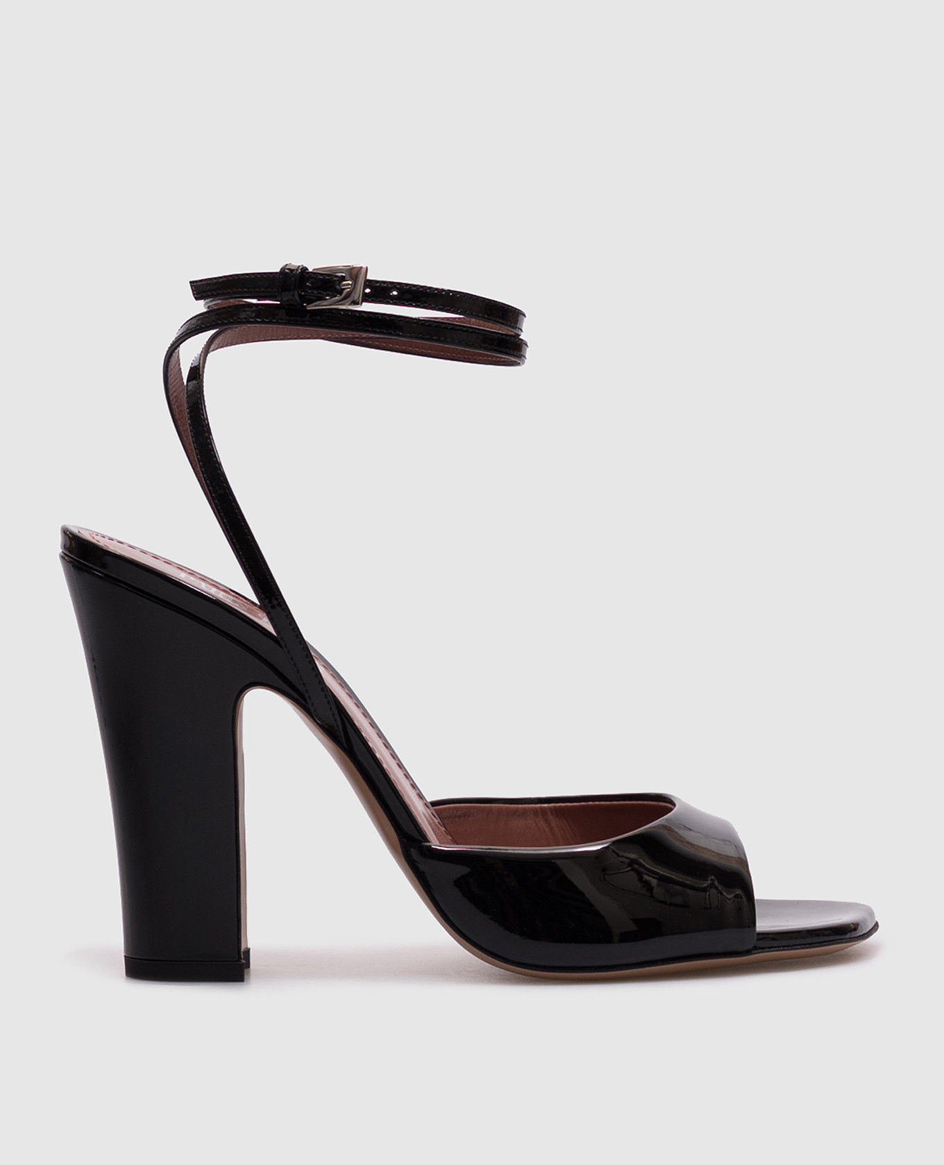 

Черные кожаные лакированные босоножки Lara, Черный, Босоножки