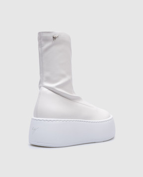 Giuseppe Zanotti Белые кожаные ботинки Alma RW40036