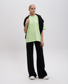 Off-White Зелена футболка з логотипом OMAA120S25JER00L