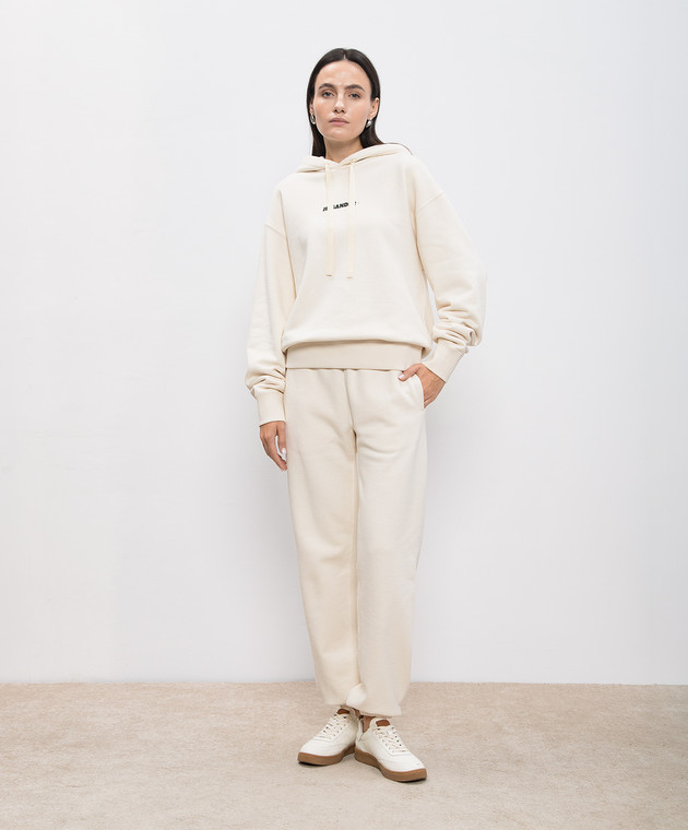 Jil Sander Бежеве худі з принтом логотипа J40GU0002J20010 зображення 2