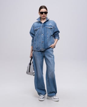 Alexander Wang Сині джинси з вишивкою логотипа 4DC2254663