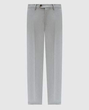 Brunello Cucinelli Серые брюки с шерстью ME262I1770