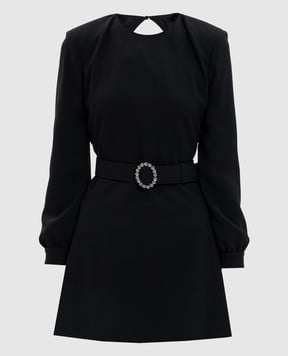 Saint Laurent Черное платье мини с открытой спиной 819619Y012W