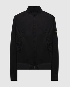 Stone Island Черная куртка Raso Gommato 3L с логотипом K1S154100012S0034