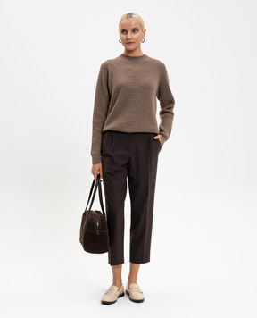 John Smedley Коричневий светр LYLLA з кашеміру і вовни LYLLA