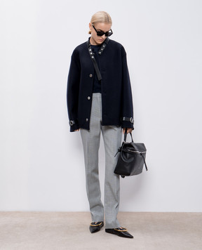 Jil Sander Синий лонгслив с принтом логотипа. J40GC0006J45031
