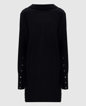 Max Mara Sportmax Черное платье LEGUME из шелка LEGUME