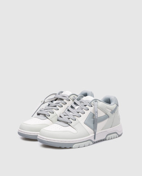 Off-White Зелені шкіряні кросівки Out Of Office з логотипом OWIA259F24LEA005
