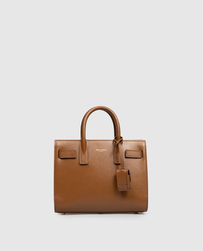 Saint Laurent Коричнева шкіряна сумка-тоут NANO 39203502G9W