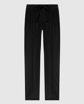 Dolce&Gabbana Черные брюки из льна и шелка. GVCRATFU4LG