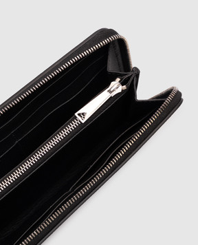 Bottega Veneta Черный кожаный кошелек Tre Zip Around 819387V4IK9