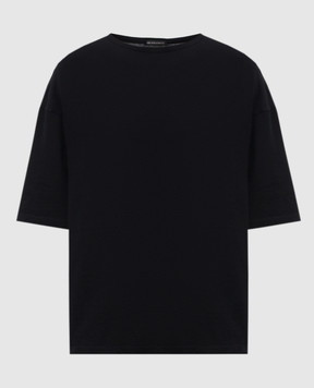 Ann Demeulemeester Черная футболка с брендовым принтом. B0012880FA206