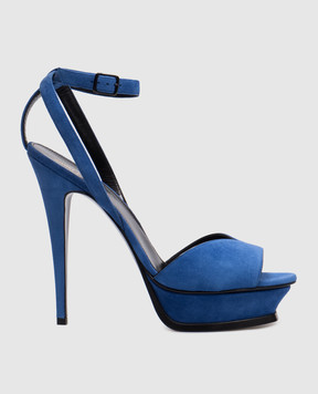 Saint Laurent Сині замшеві босоніжки 502957