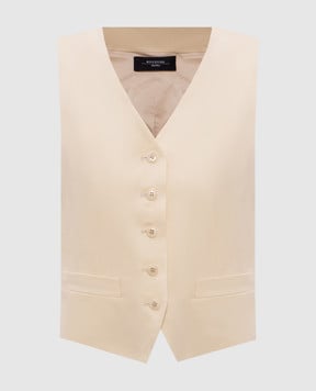 Max Mara Weekend Бежевый жилет PACE с льном PACE