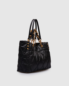 Balmain Черная сумка с металлическим логотипом. EN1FF827TNDT