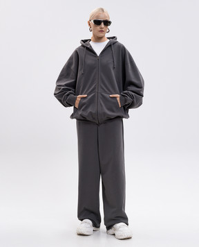 Vetements Сіра спортивна куртка з вишивкою логотипа UH76ZU160M