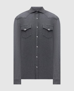 Brunello Cucinelli Сіра сорочка ME8546666