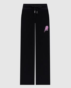 Off-White Черные спортивные брюки с логотипом OWCH022S25FLE001