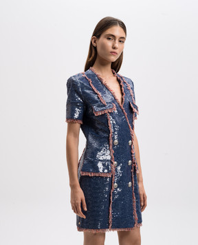Balmain Синя сукня в паєтки 123500