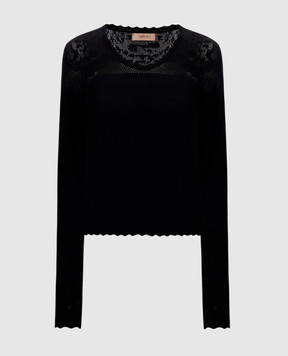 Twinset Чорний джемпер з логотипом 252TP3082