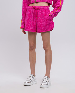 Versace Рожеві махрові шорти з логотипом 10201451A14584