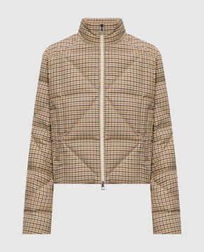 Moncler Бежевая пуховая куртка Keros с шерстью K20931A00098598NZ