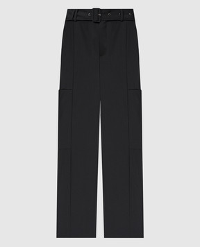 Gauchere Черные брюки карго из шерсти M12403510575