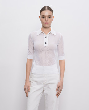 Max Mara Sportmax Біле ажурне поло CASTA CASTA