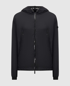 Moncler Черная ветровка с брендированной тесьмой K10911A0019268352