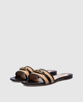 Tom Ford Черные кожаные шлепанцы WITNEY W3523TRA004G