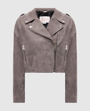 Babe Pay Pls Серая замшевая укороченная косуха 2516SUEDE