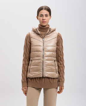Woolrich Бежевий пуховий жилет Aliquippa CFWWOU1033FRUT3085