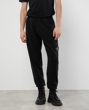 Stone Island Чорні джогери з нашивкою логотипа 811560920