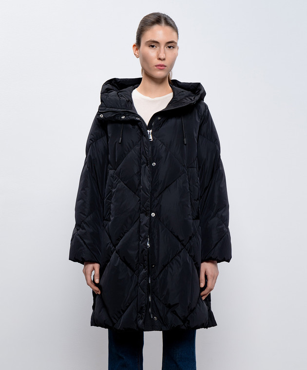 Max Mara Weekend Черный пуховик с логотипом логотип GUELFO изображение 3