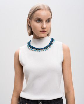 Lanvin Синие бусы с цепочками AW3N2HPERP8A