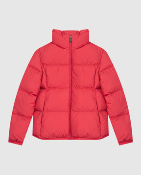 Moncler ENFANT Дитяча рожева пухова куртка з нашивкою логотипа K29541A00016597YW46