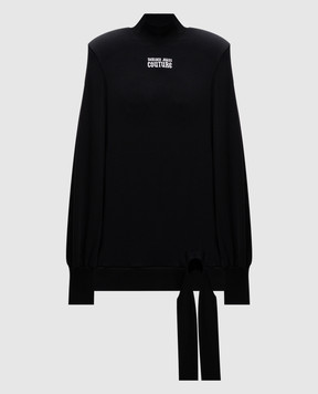 Versace Jeans Couture Черный свитшот с вышивкой логотипа 77HAO972F0010
