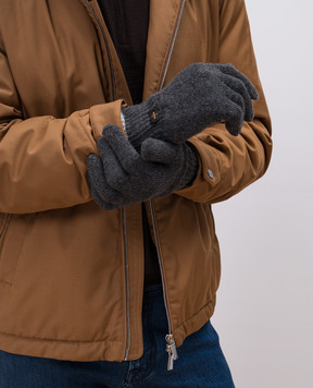 MooRER Серые перчатки EASTON из кашемира EASTONCWS