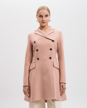 Christian Dior Бежевое двубортное пальто из кашемира 8C20824A1006