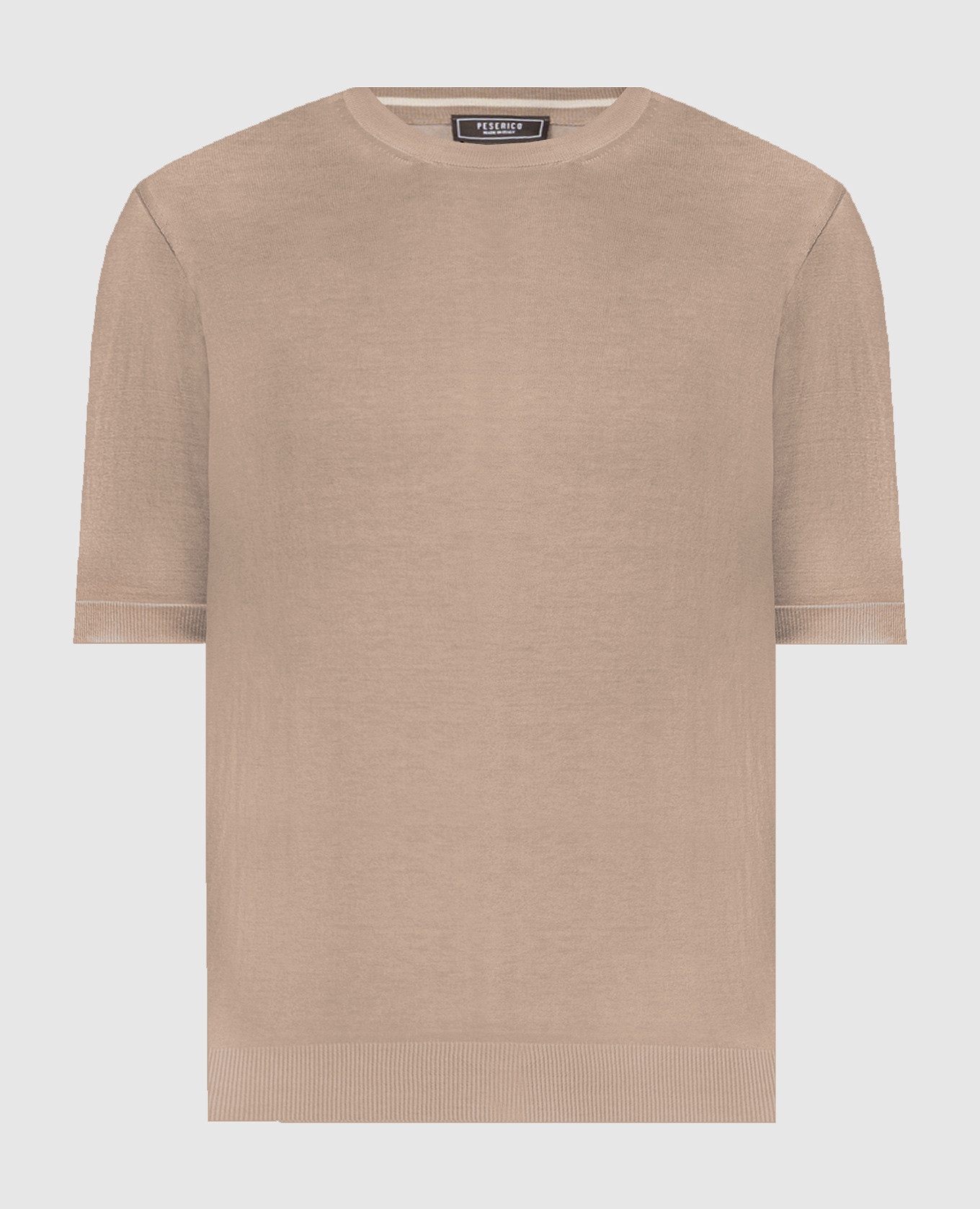 Brown T-shirt with silk