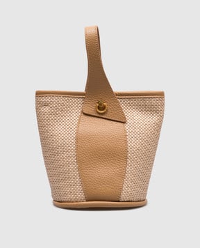 Gianni Chiarini Бежева сумка бакет-бег ESTER з логотипом BS11380CSTTKL