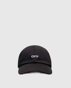 Off-White Черная кепка с вышивкой логотипа OMLA049C99FAB004