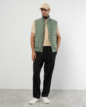 Herno Зеленый стеганый жилет с логотипом GI00054UR12431SZ