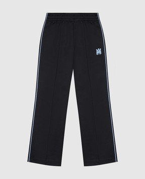 AMIRI Детские черные спортивные брюки с логотипом AKPATP1002