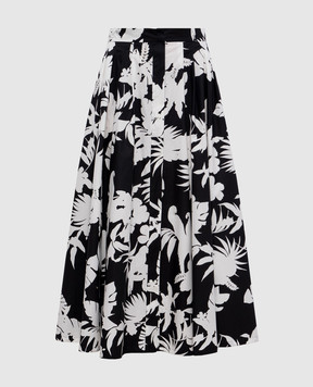 Max Mara Черная юбка IDONEO в цветочный принт IDONEO