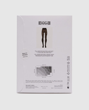 Wolford Чорні колготи у квітковий візерунок 30 den 17625