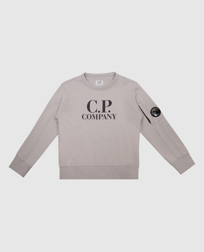 C.P. Company Дитячий сірий світшот з принтом логотипа CNF00BLCA691015