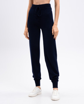 Twinset Синие джогеры с шерстью и кашемиром 252TT3352